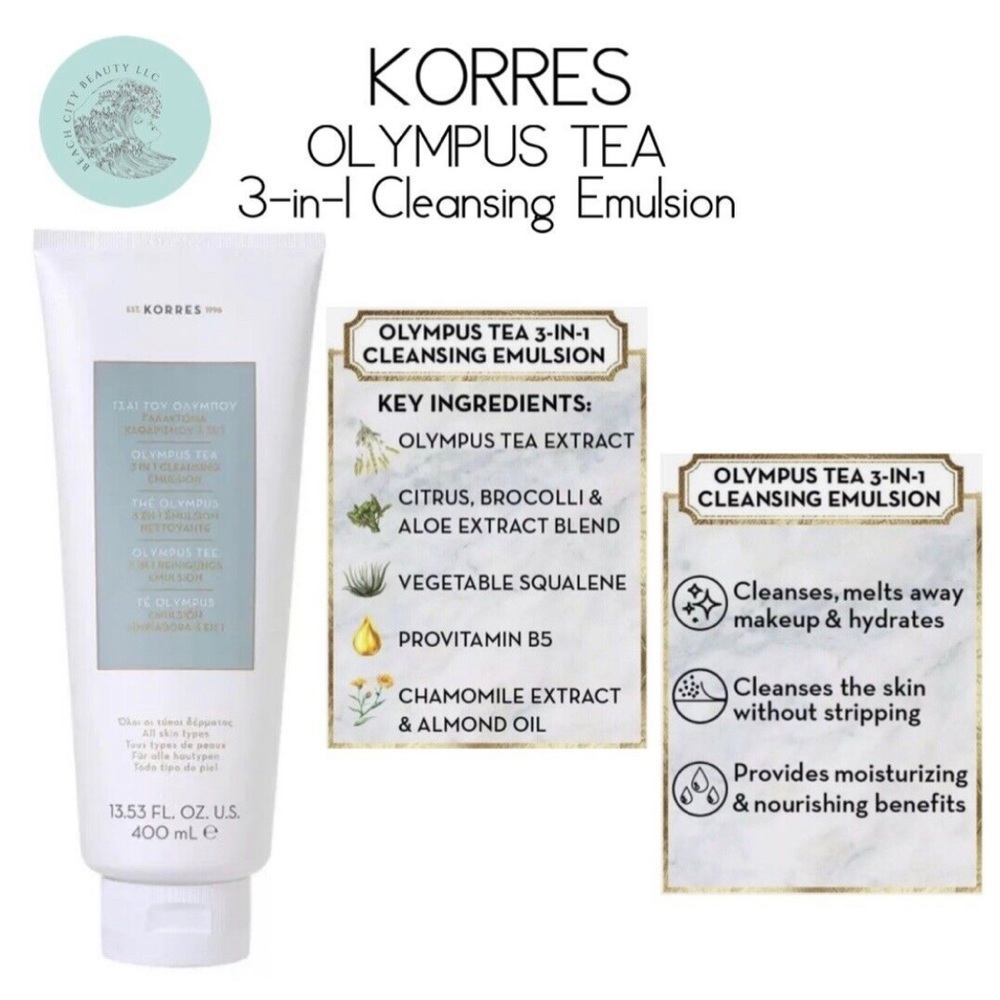 Korres Olympus Tea 3 in 1 Cleansing Emulsion 400 ml